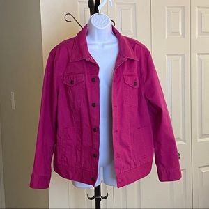 Talbots Woman • Fuchsia Denim Jacket